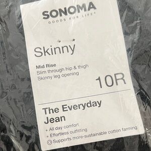 NWT Sonoma Black Skinny Mid-Rise Jeans